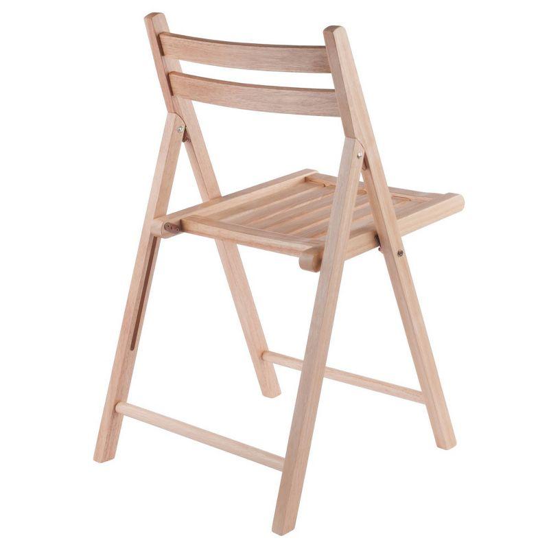 4pc Folding Chairs - Winsome: Hardwood Frame, No Assembly, Spot Clean, Max Weight 175lbs