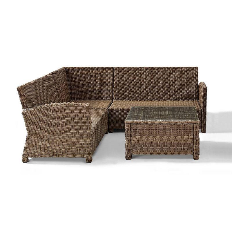 Bradenton 4-Piece Navy Cushions Steel Outdoor Sectional Set