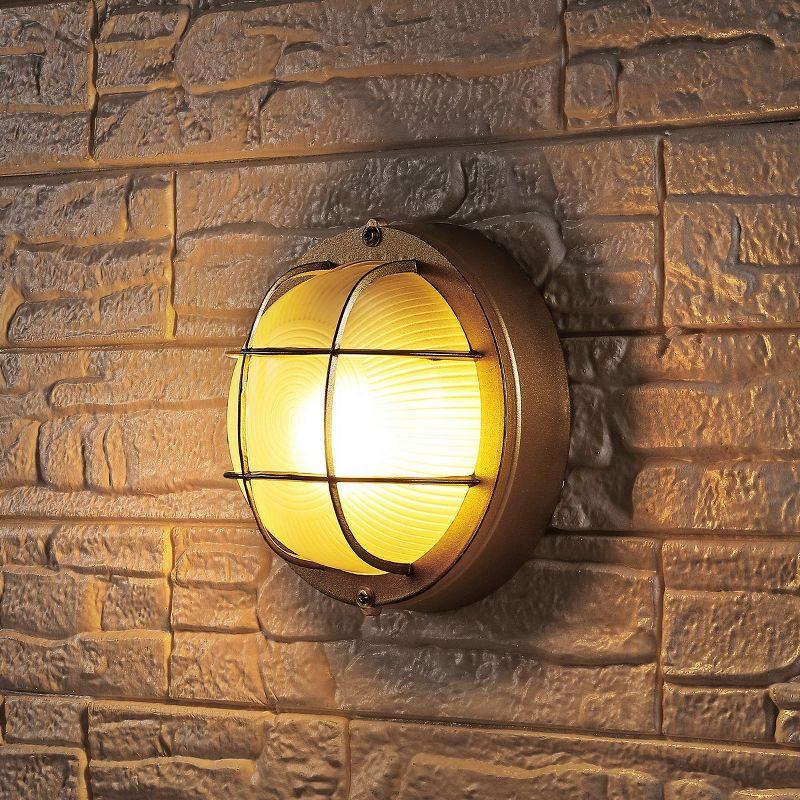 Elson Outdoor Wall Sconce Lights (Set of 2) - Gold - Safavieh.