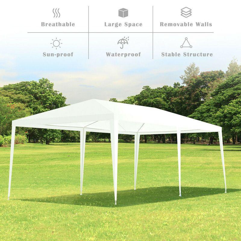 Costway Wedding Tent Canopy Party 10'x20' Heavy Duty Gazebo Cater Event W/Side Walls