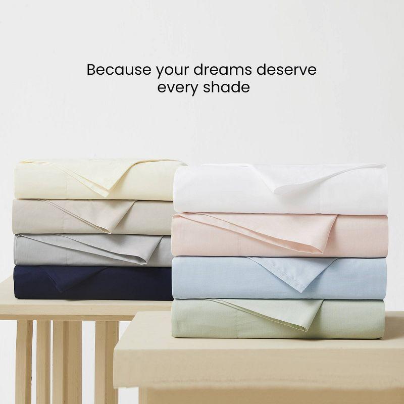 Purity Home Sustainable Organic 100% Cotton Breathable & Lightweight Deep Pocket Sheet Set