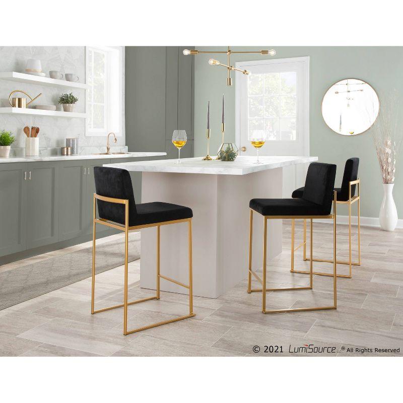Rego Upholstered Counter Stool with Metal Frame