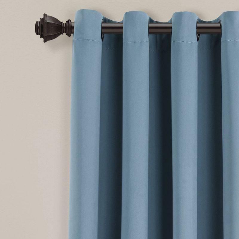 Set of 2 Insulated Grommet Top Blackout Curtain Panels - Lush Décor