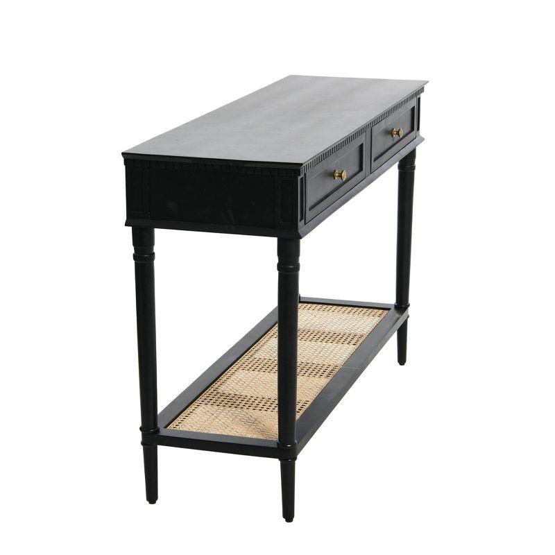 Storied Home Maxwelton Console Table Black: Elegant Entryway Furniture, Acacia & MDF, 32"H x 48"W