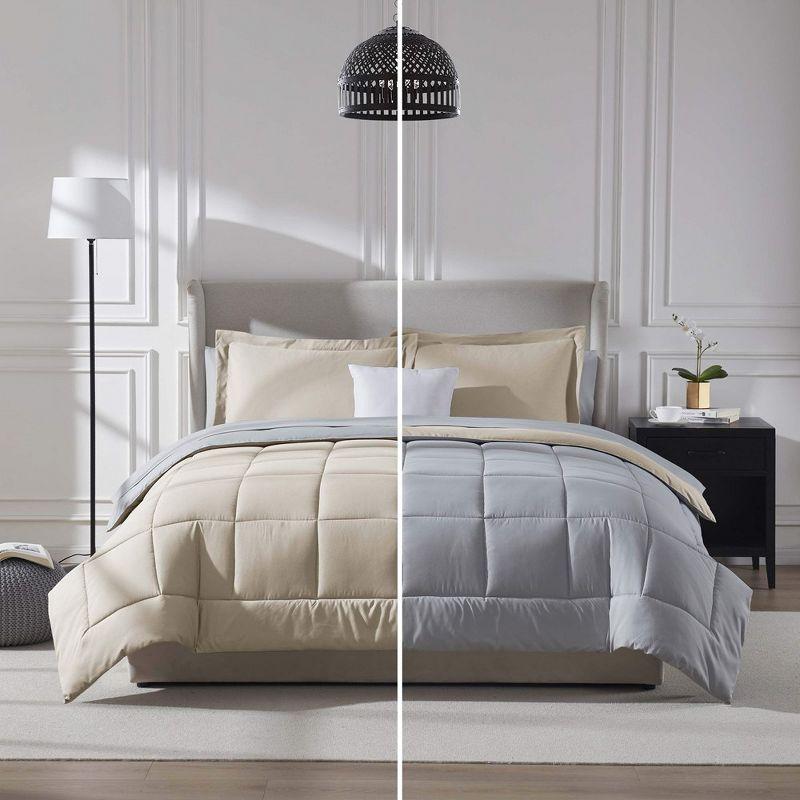 Bed-in-A-Bag Reversible Comforter Set with Bed Sheets