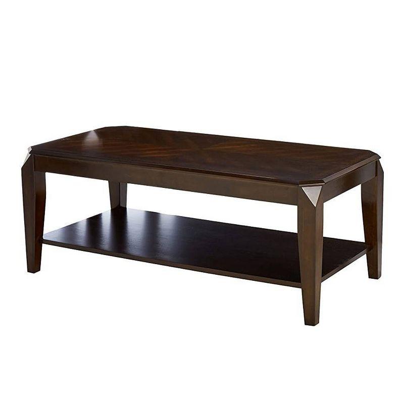 Rectangular Lift-Top Storage Coffee Table in Rich Walnut