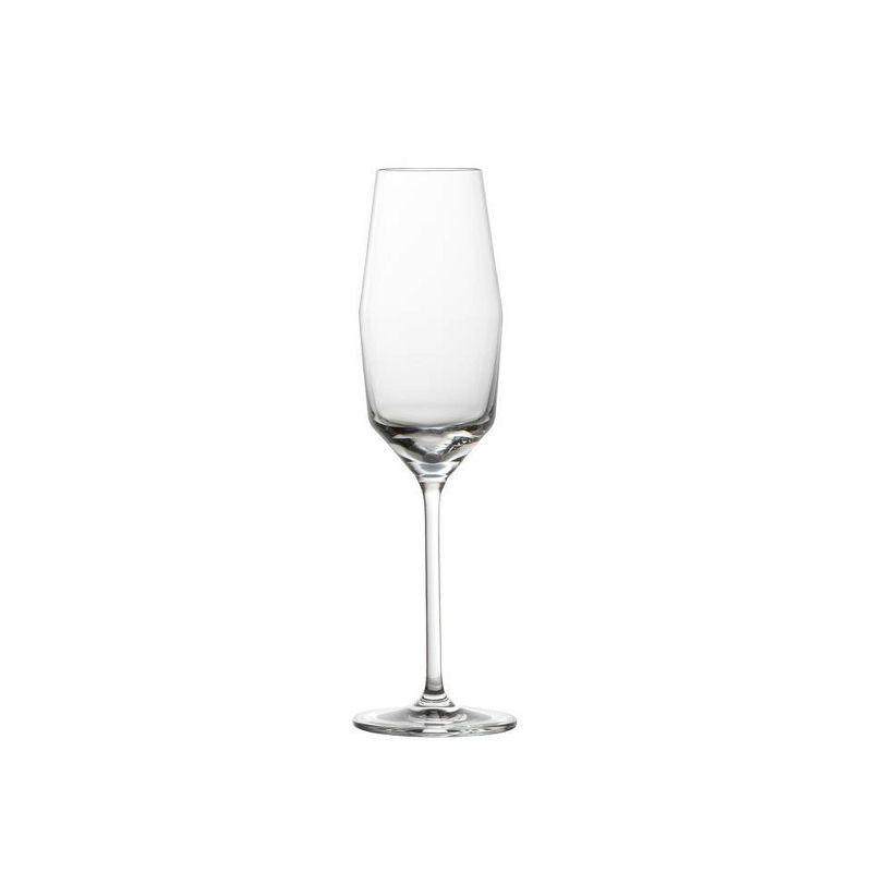 Zwiesel Glas Tritan Crystal Glass Gigi Collection, 10 Ounce, Set Of 4, Sparking Wine Flute With Effervescence Points