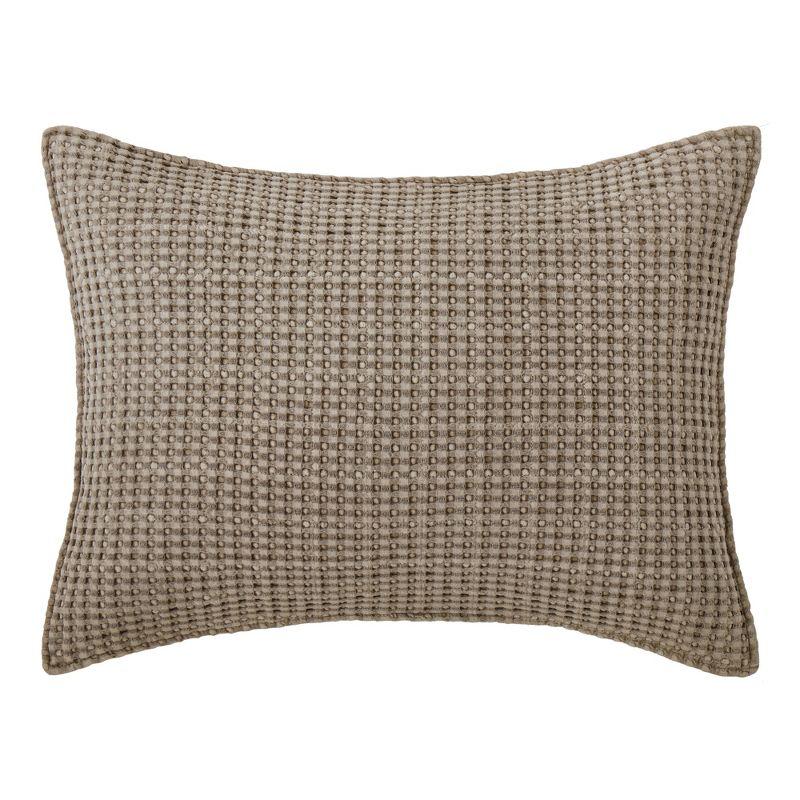 Mills Waffle Cocoa Standard Sham - Levtex Home