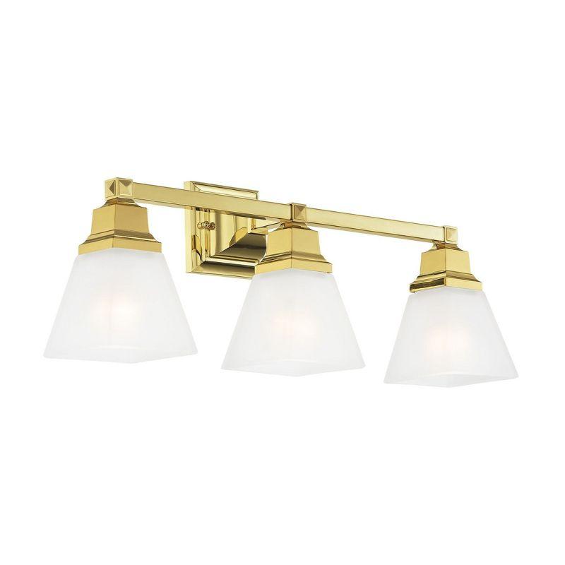 Livex Lighting Mission 3 - Light Vanity in  Polished Brass