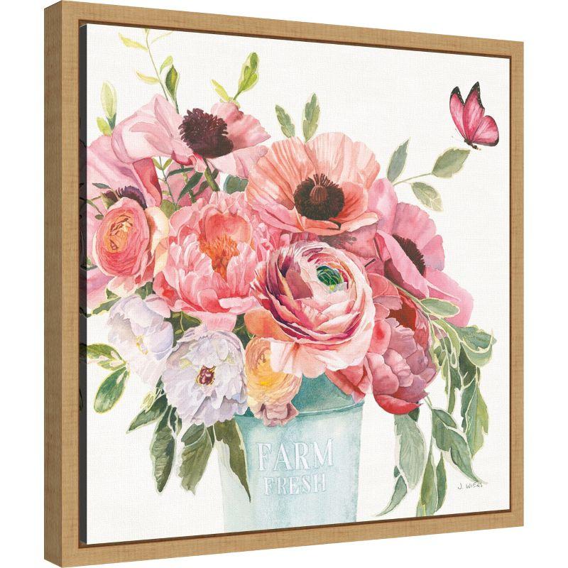 Amanti Art Boho Bouquet XIII by James Wiens Canvas Wall Art Print Framed 16 x 16-in.