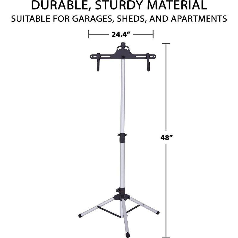 RaxGo Adjustable Bike Rack, Freestanding Garage Storage Vertical Stand