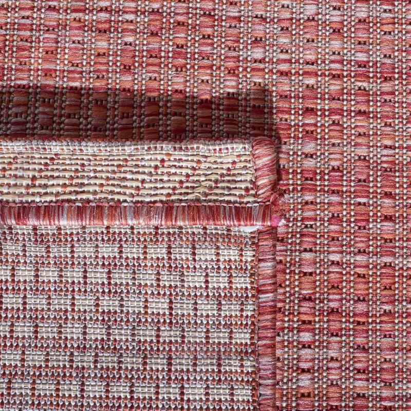 Courtyard CY8403 Power Loomed Indoor/Outdoor Area Rug - Red/Red - 6'7"x6'7" - Safavieh.