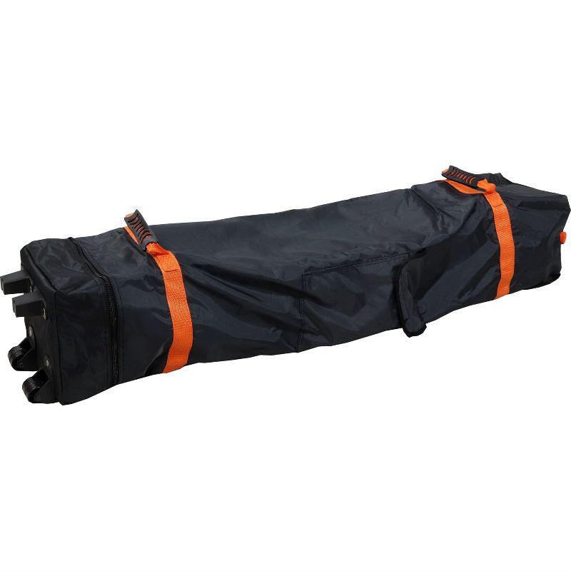 Sunnydaze Premium Pop-Up Canopy Rolling Carrying Bag - 7.25" W x 54" L x 7.25" H - Black