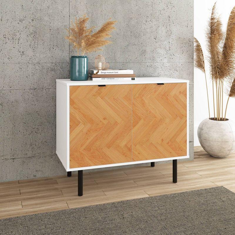 Manhattan Comfort Liam Mid - Century Modern 2 Shelf Accent Cabinet