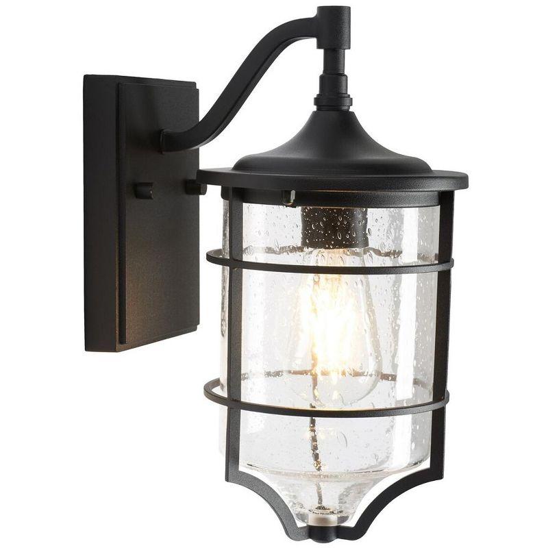 Rueda Bronze and Black Outdoor Wall Sconce Set