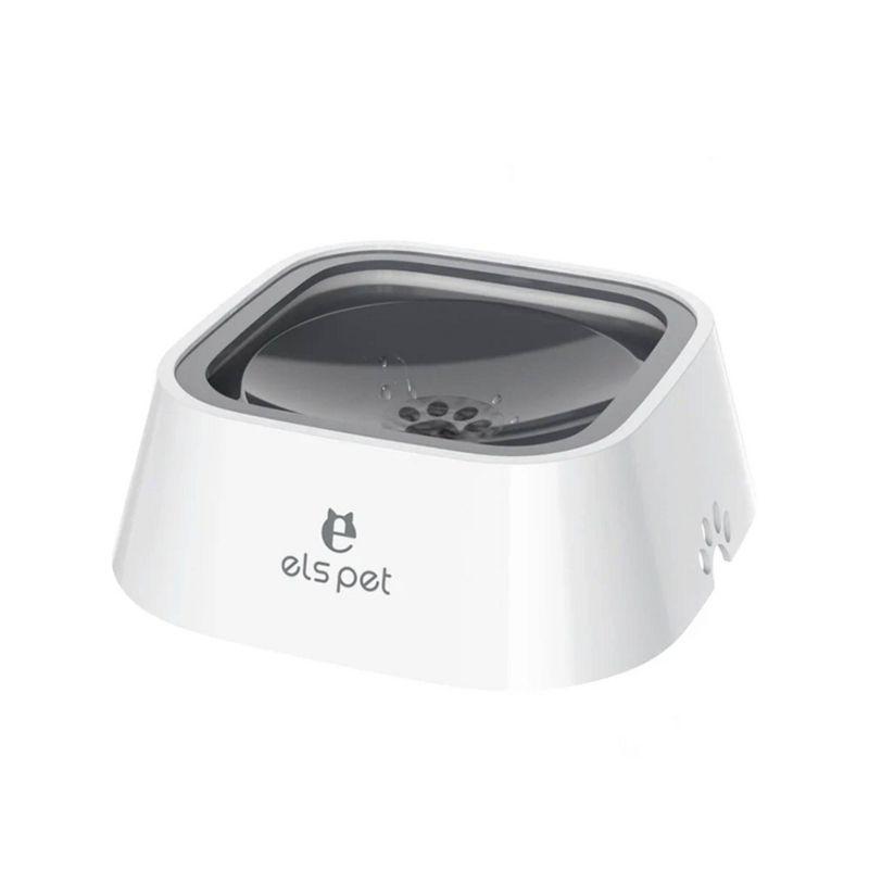 Els Pet 2L White and Gray Floating Dog Bowl