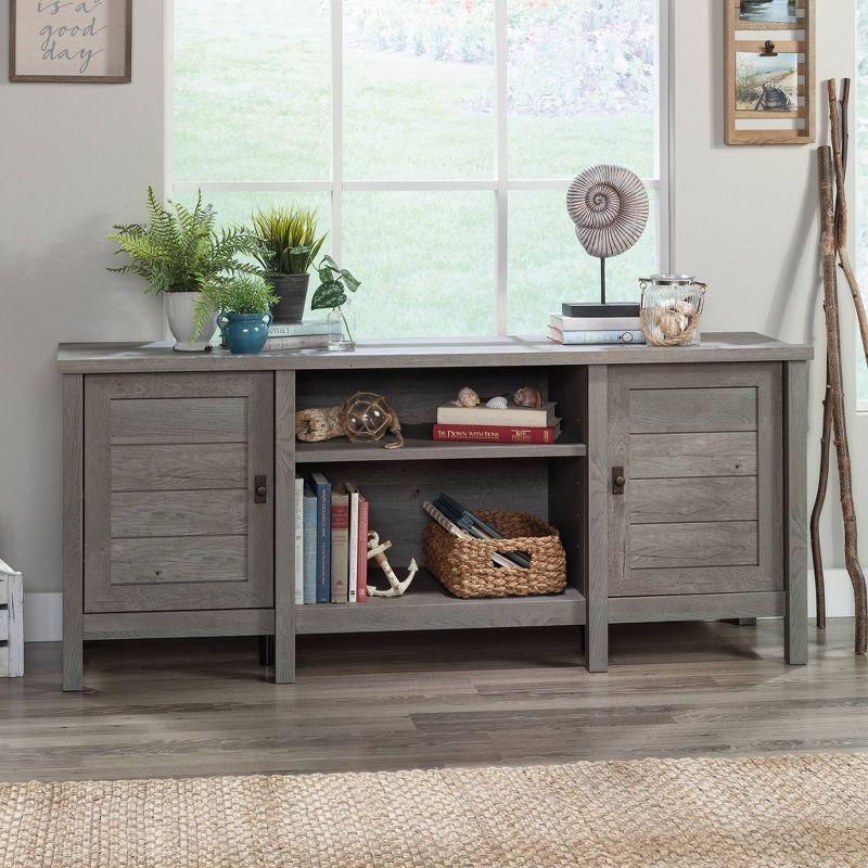 Mystic Oak 60" Farmhouse TV Stand with Cabinets