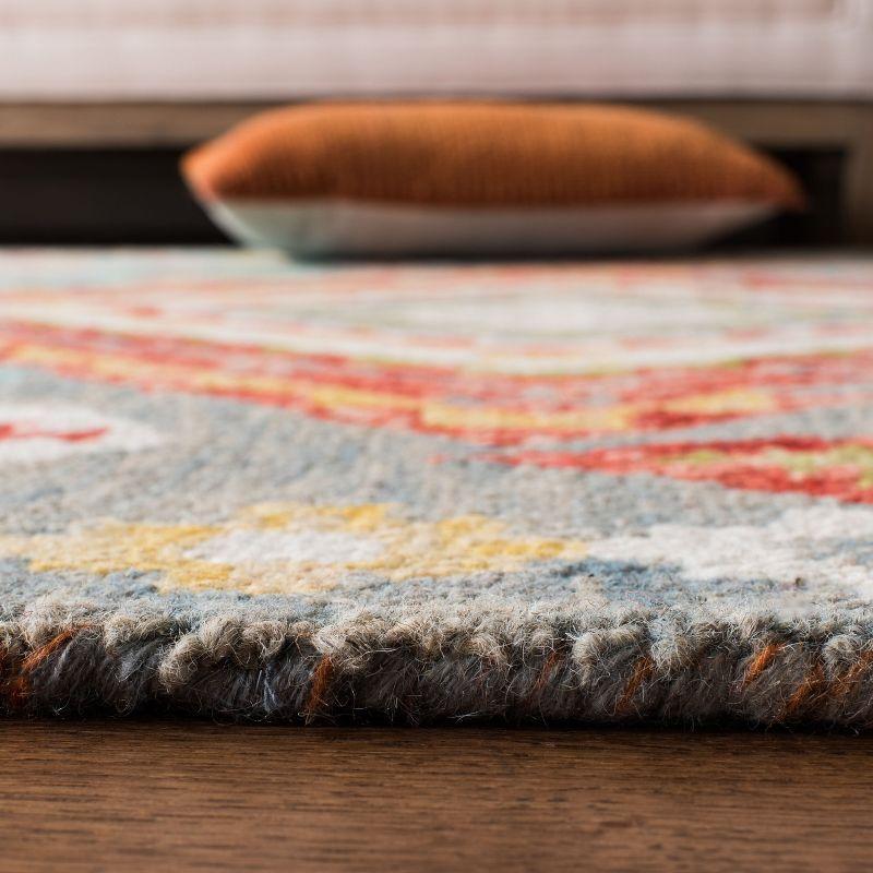 Aspen APN119 Hand Tufted Area Rug - Grey/Red - 3' X 5' - Safavieh.