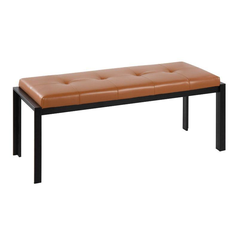 46" Fuji PU Leather/Metal Bench - LumiSource