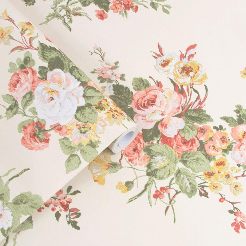 Laura Ashley Rosemore Pale Sable Wallpaper