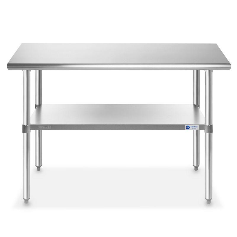 48" Stainless Steel Commercial Kitchen Prep Table with Undershelf