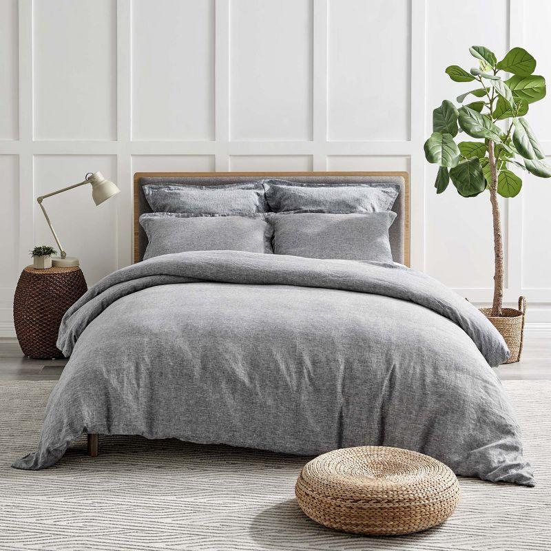 Washed Linen Heathered Stone King Sham - Levtex Home