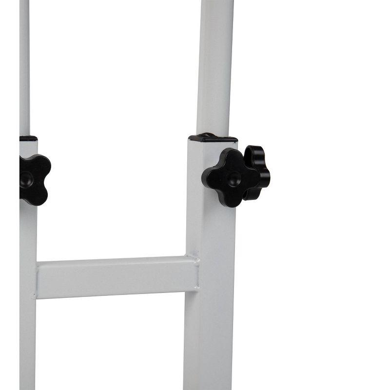 Mind Reader Mind Reader Standing Desk, Adjustable Height, Computer Desk, Laptop Desk, Portable, Rolling, 23.5"L x 19.5"W x 39"H, White
