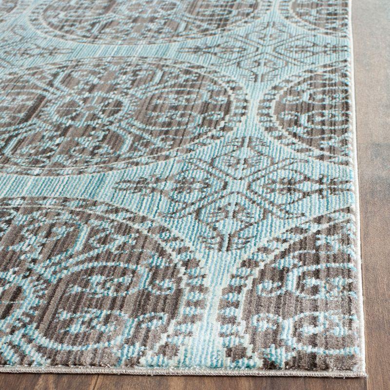 Valencia VAL214 Power Loomed Indoor Runner Rug - Brown/Alpine - 2'3"x8' - Safavieh