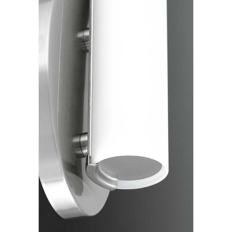 Sleek Satin Brass 11" LED Wall Sconce with Opal Glass Diffuser