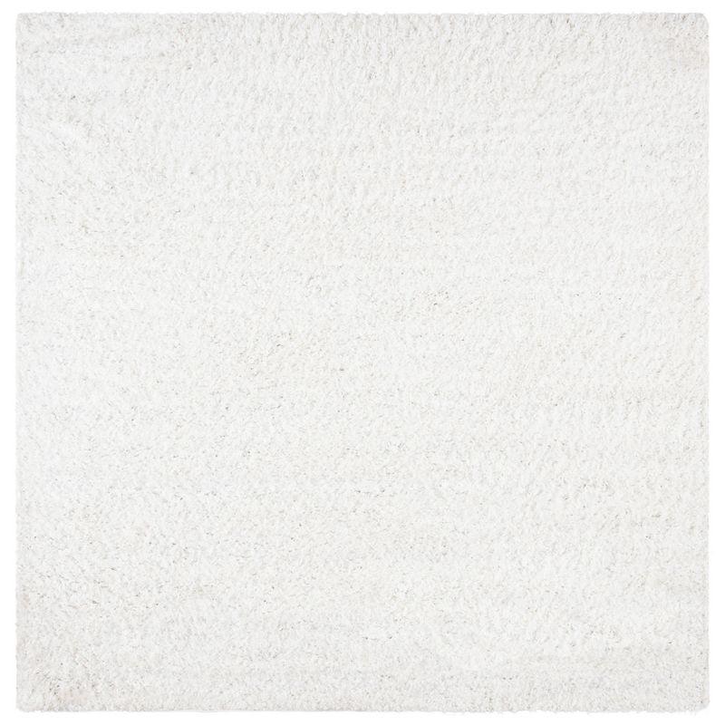 August Shag AUG200 Power Loomed Indoor Area Rug - White - 6'7"x6'7" - Safavieh