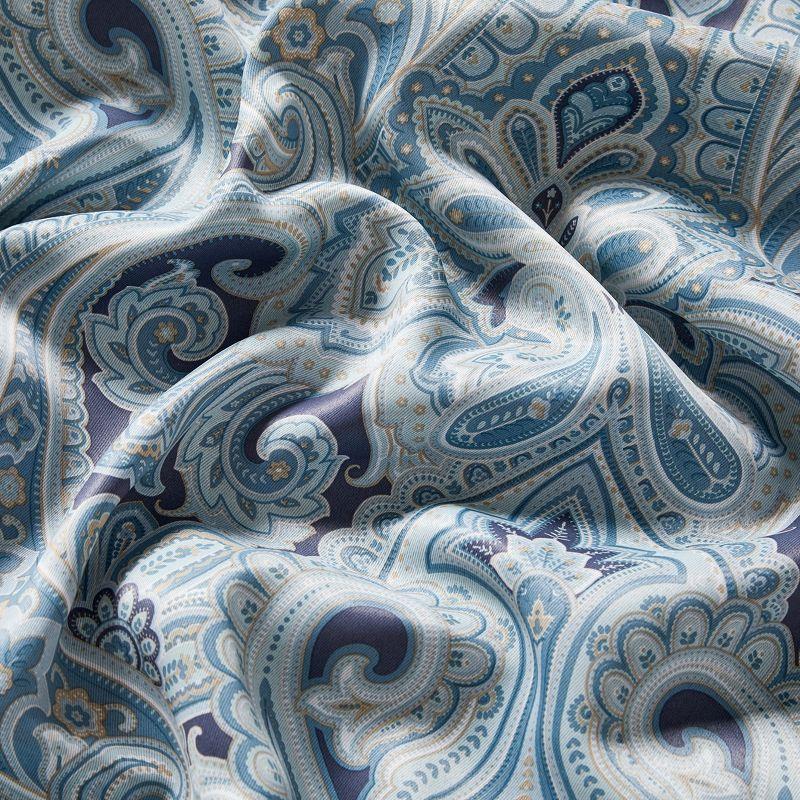 HLC.ME Paris Paisley Decorative Print Damask Pattern Light Reducing Grommet Window Curtain Panels for Bedroom, Set of 2 - Spice, 50 W x 84 L