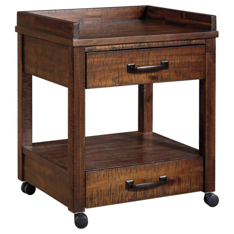 Baldridge Printer Stand Rustic Brown - Signature Design by Ashley: Office Cabinets with Storage, Wood Laminate