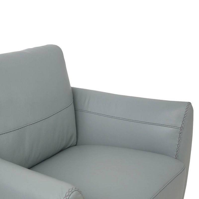 33" Valeria Chair Leather Green - Acme Furniture: Modern Polyester Upholstery, Wood Block Legs