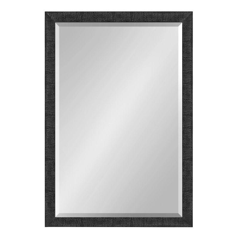 Black Ribbed Texture 20x30 Rectangular Wall Mirror