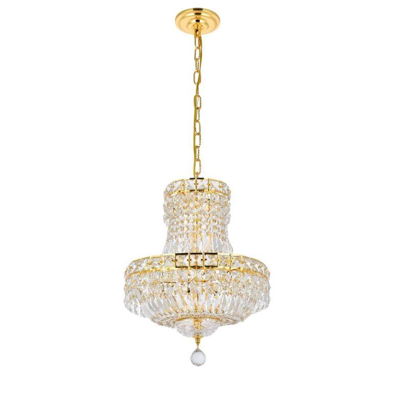 Elegant Lighting Tranquil 6 light Gold Pendant Clear Royal Cut Crystal