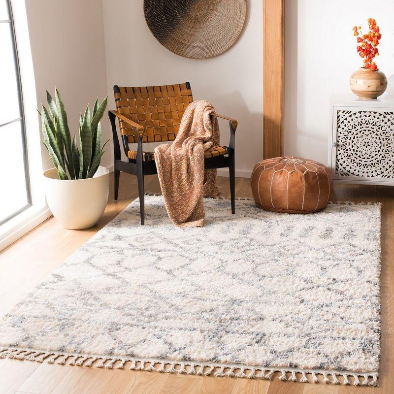 Gray Reversible Rectangular 6' x 9' Shag Area Rug