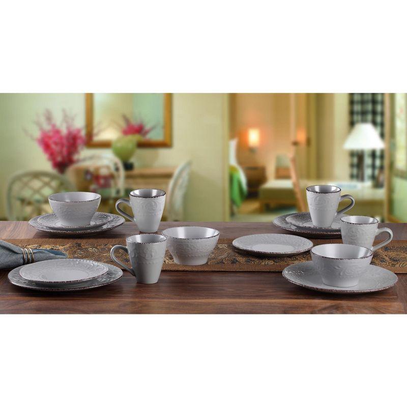 Lorren Home Trends Lorren 16 Piece Stoneware Dinnerware Set - Service for 4