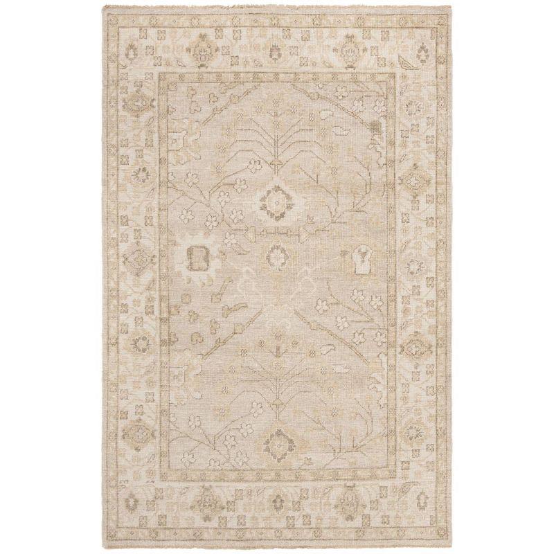 Izmir IZM134 Hand Knotted Area Rug - Gold/Ivory - 6'x9' - Safavieh