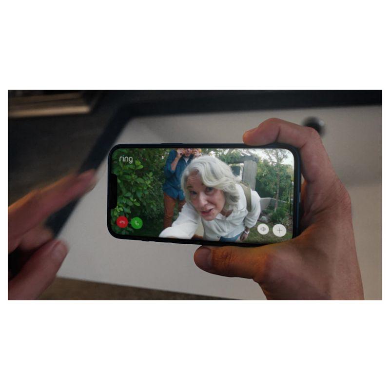 Ring Satin Nickel Wireless Push Button Doorbell