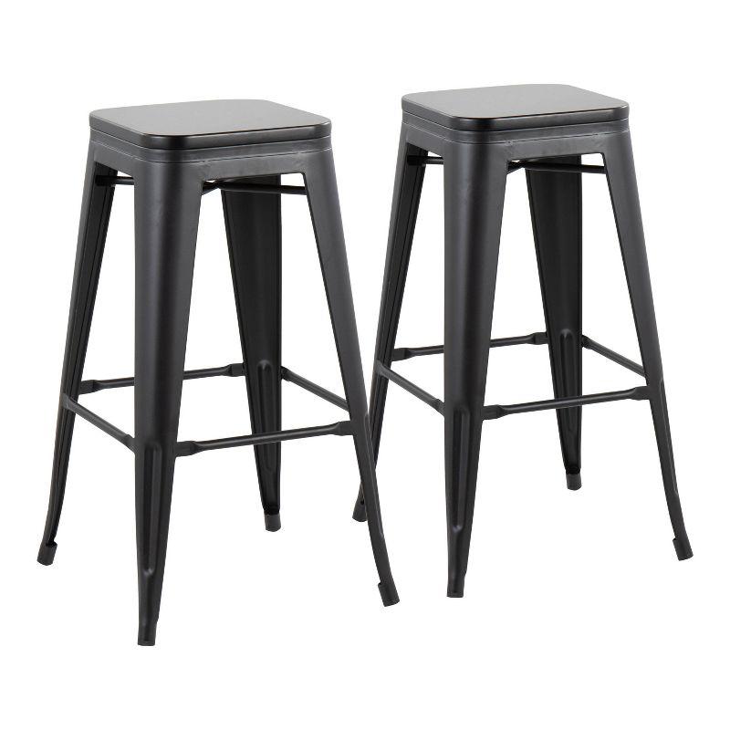 Contemporary Barstool In Steel And Wood By Lumisource - Set Of 2 (Set of 2)