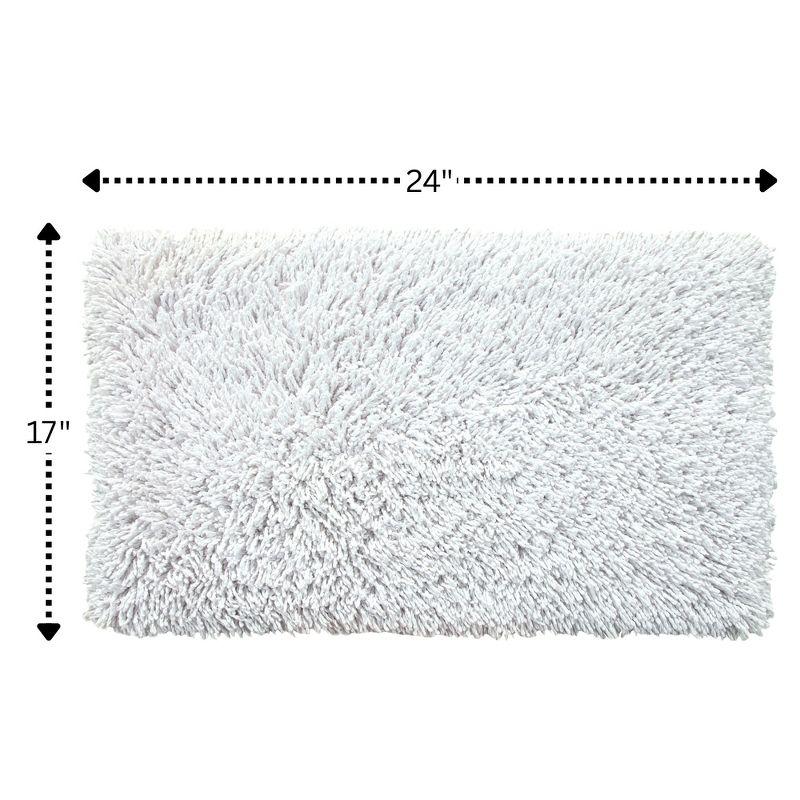 Knightsbridge Melbourne 220 GSF Non Skid Back Bath Rug 17 x 24 - White