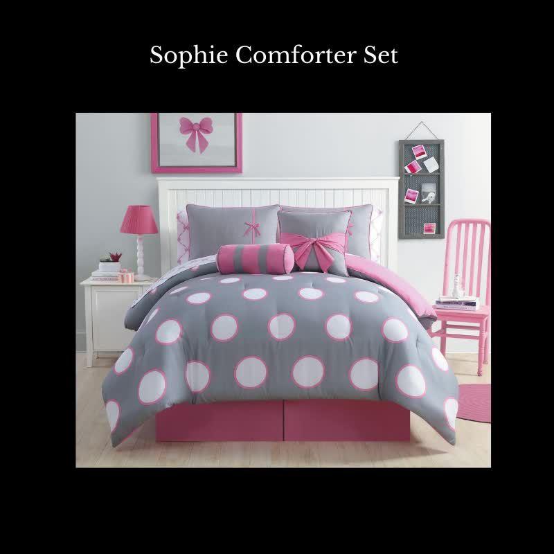 VCNY Sophie Polka Dot Bed-in-a-Bag Comforter Set