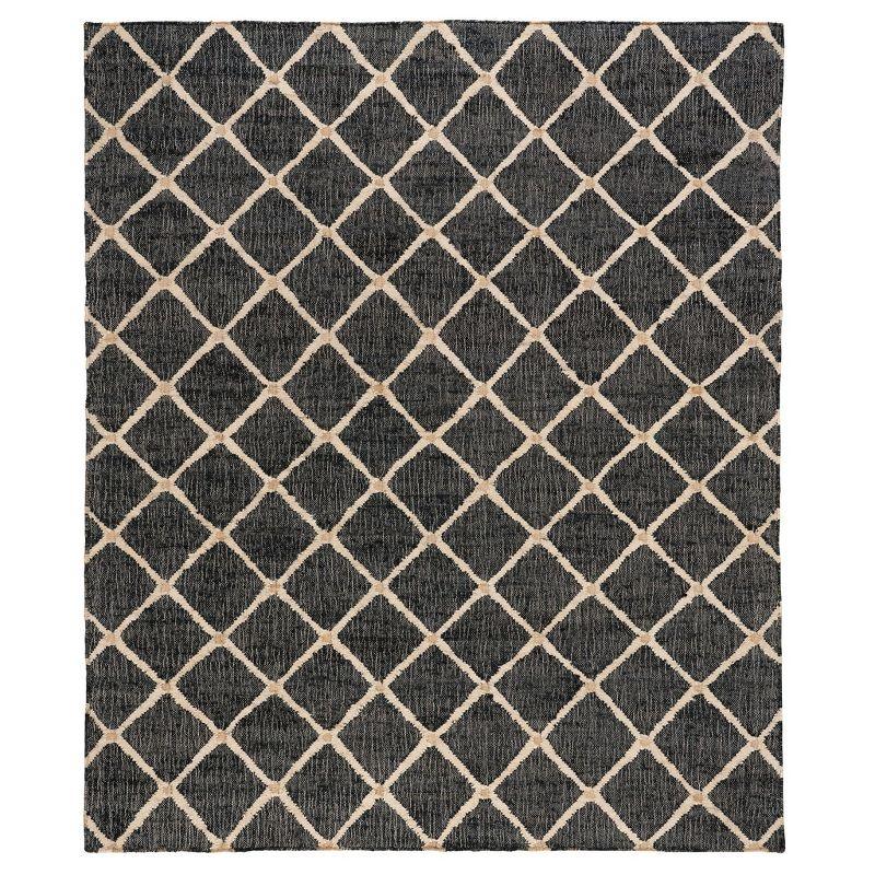 Kali Black Handwoven Jute Rug