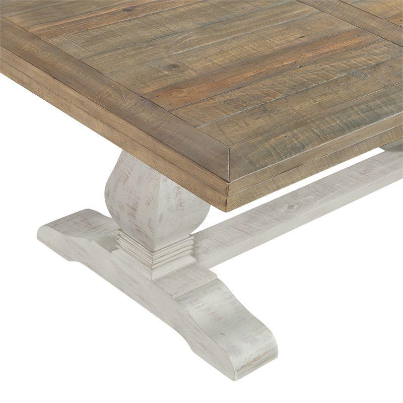 Napa Solid Wood Coffee Table White Stain and Natural Brown - Martin Svensson Home