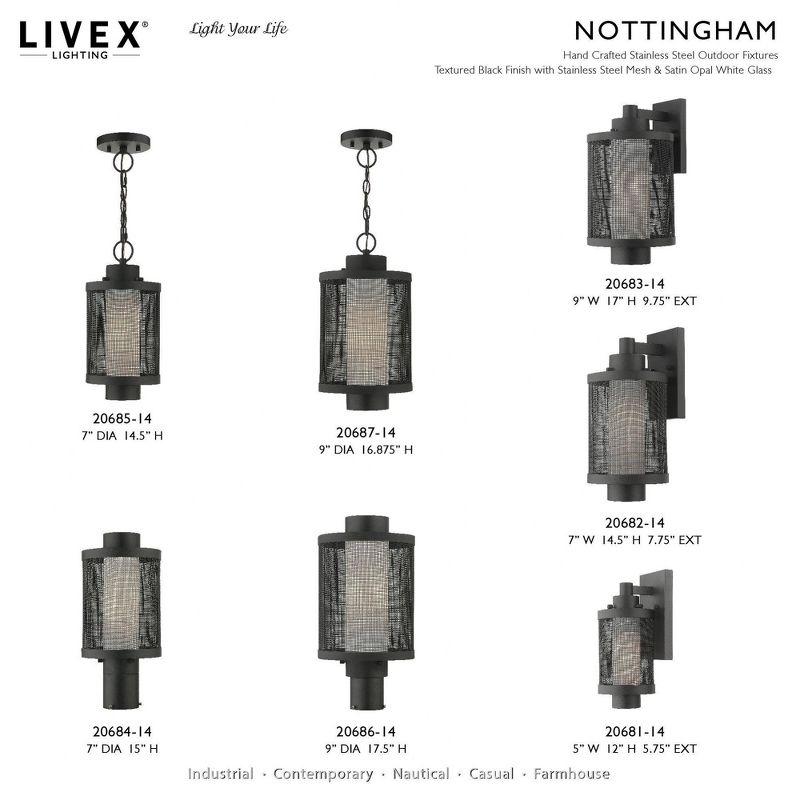 Livex Lighting Nottingham 1 - Light Pendant in  Textured Black
