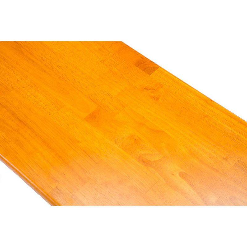 Shaker Wood Dining Bench Oak - Boraam: Rubberwood, Sustainable, Rectangle, Unupholstered