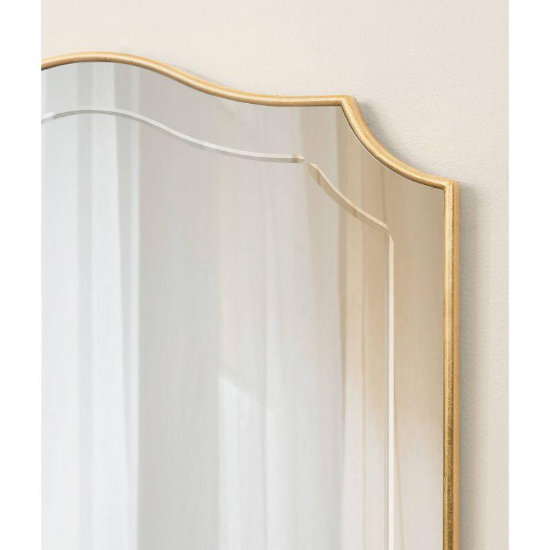 20" x 30" Hollyn Decorative Framed Wall Mirror Gold - Kate & Laurel All Things Decor: Chic Scalloped Edge, Hangs Both Ways