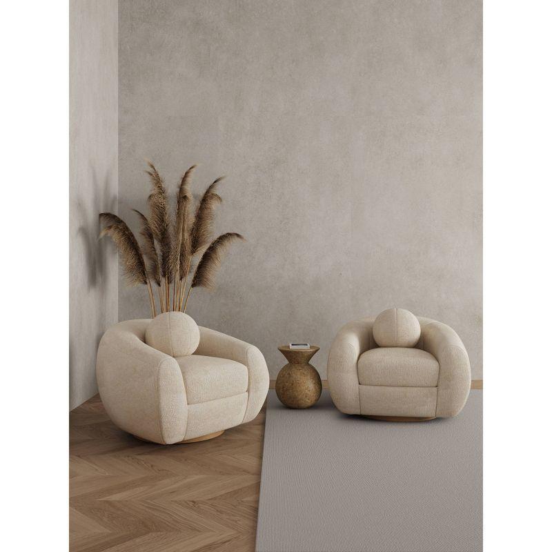 Manhattan Comfort Set of 2 Tribeca Modern Chenille Upholstered Accent Chairs