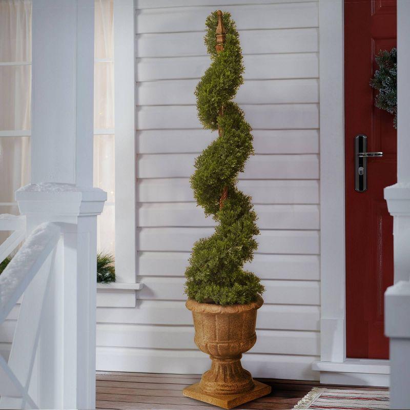 Faux Cedar Topiary in Urn