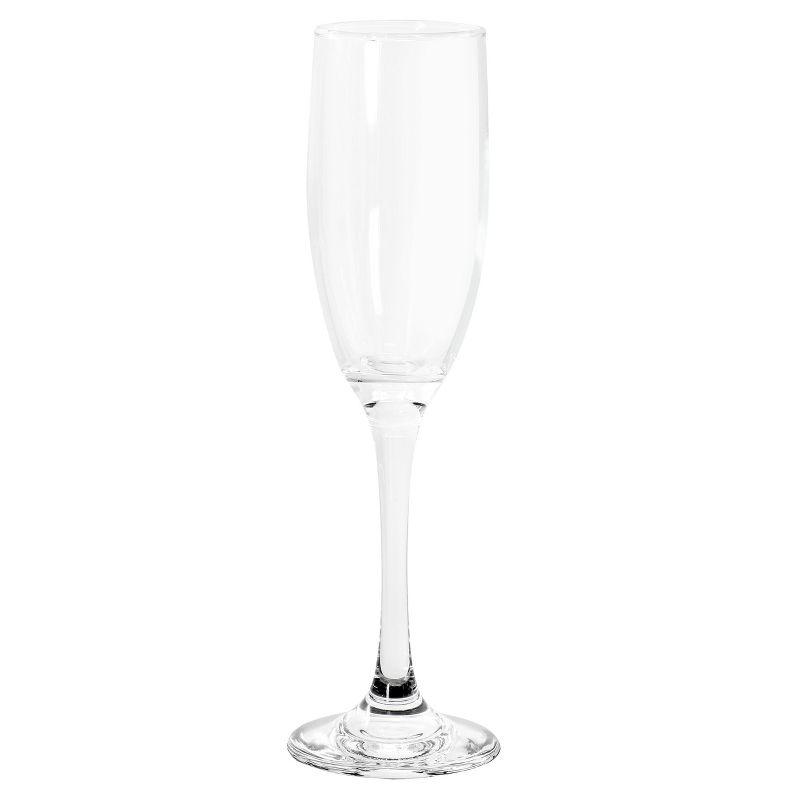 Belinni 4 Piece Clear Fluted Champagne Glass Set